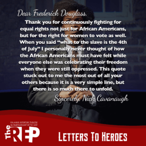 A letter to Frederick Douglass