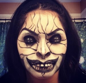 Example of scary character stage makeup