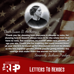 A letter to Susan B Anthony