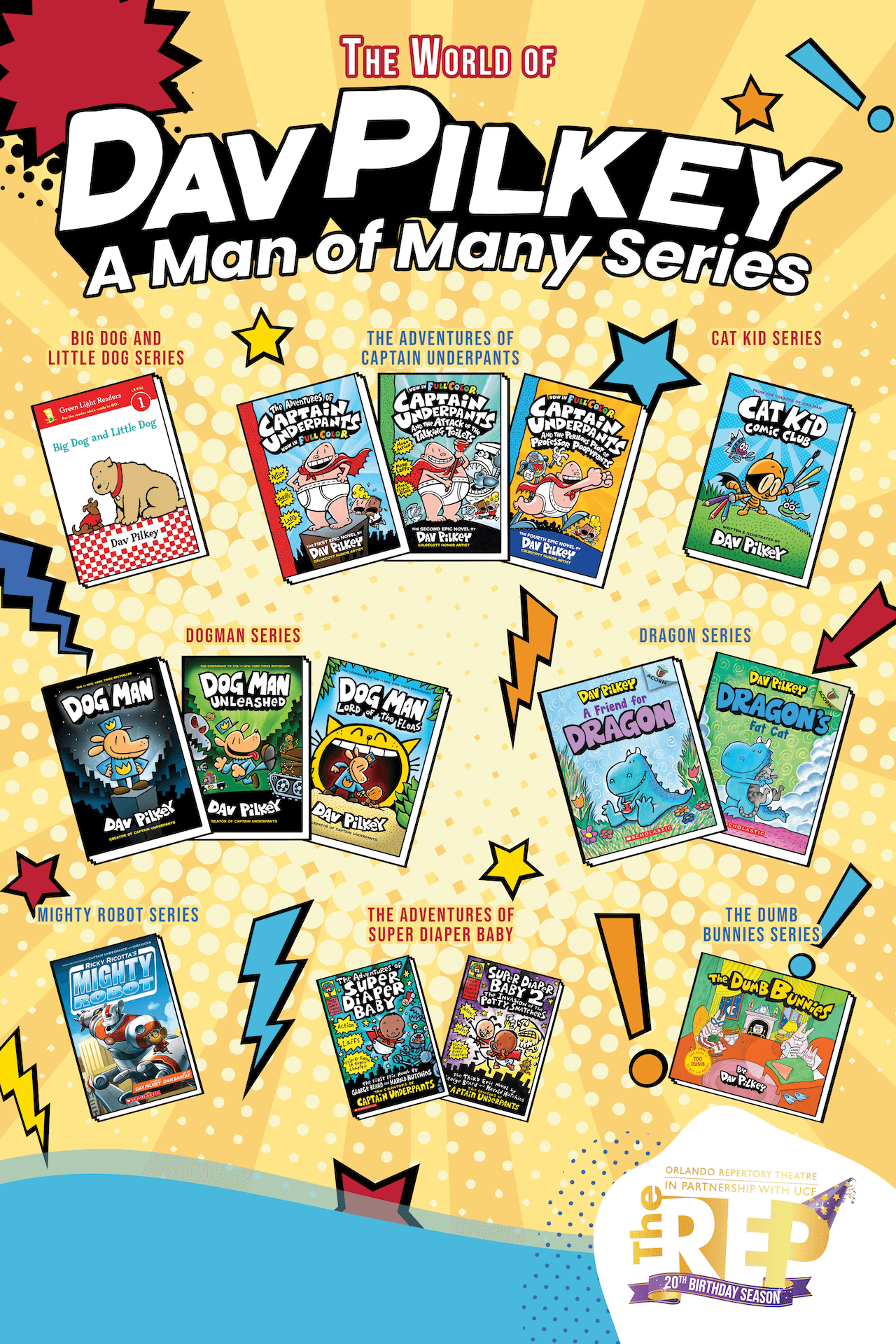 Dav Pilkey A Man of Many Series Orlando Family Stage