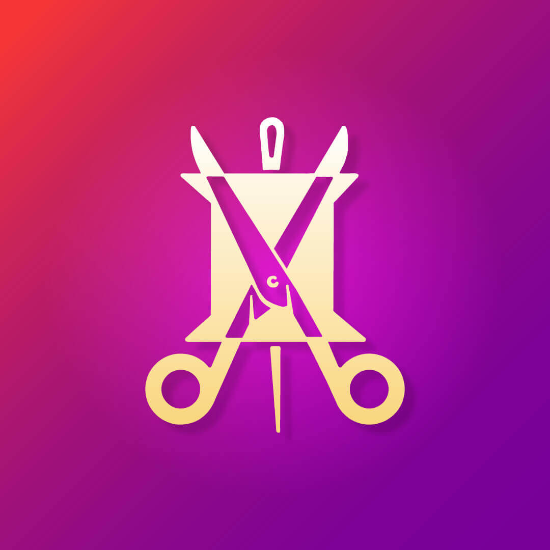 Summer Theatre Camp Icon- drawing of scissor and spool of thread