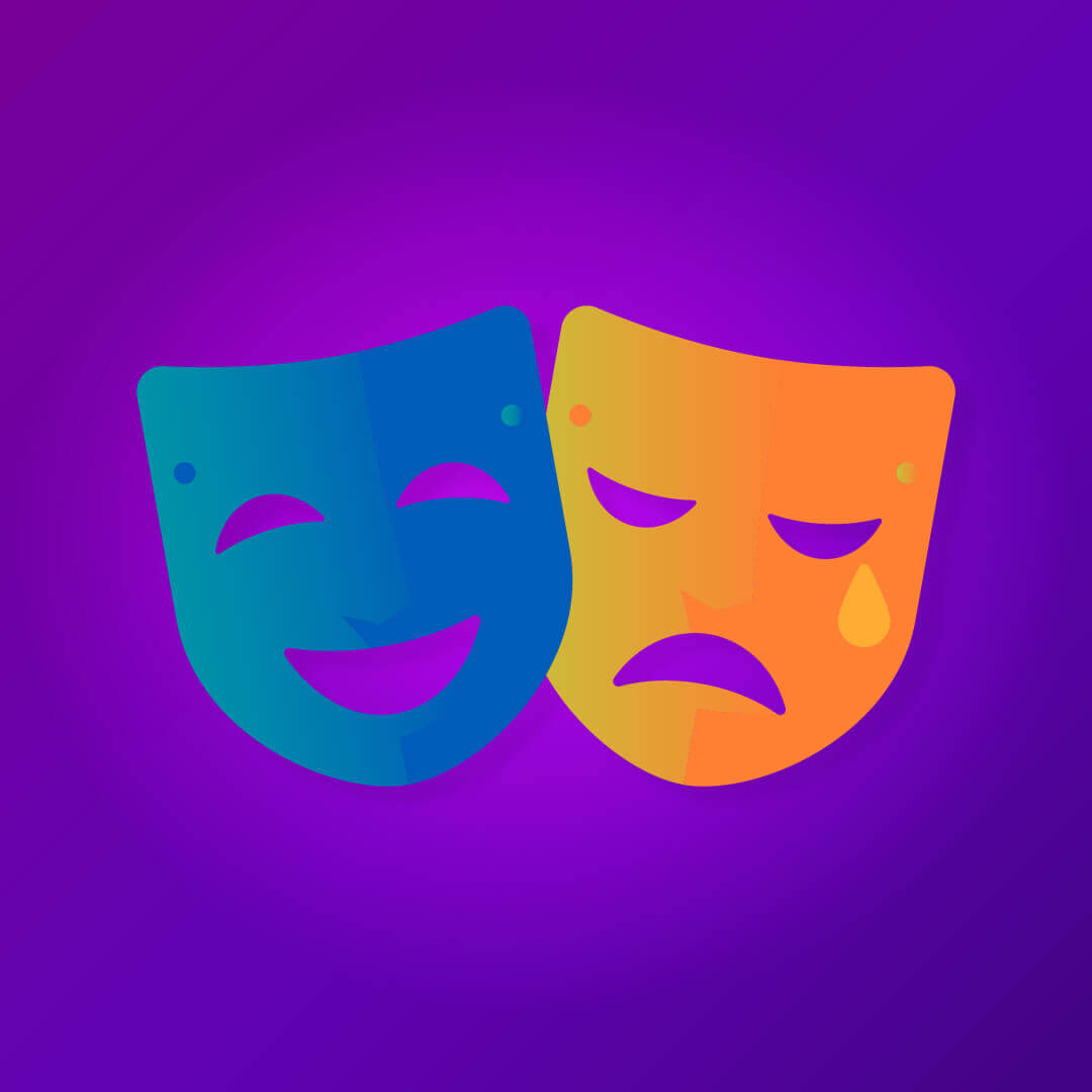 Summer Theatre Camp Icon- Drama masks